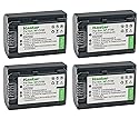 Kastar 4-Pack NP-FV50 Battery Replacement for Sony FDR-AX43, FDR-AX53, FDR-AXP55, HDR-CX110, HDR-CX115, HDR-CX116, HDR-CX130, HDR-CX150, HDR-CX155