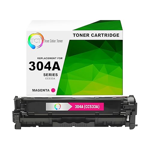TCT 304A Magenta Toner Cartridge - Compatible Replacement for HP 304A CC533A Works with HP Color LaserJet CP2025 CP2025N CP2025DN, CM2320 CM2320N MFP