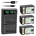 Kastar 3-Pack Battery and LTD2 USB Charger Replacement for JVC GZ-HD320BUS GY-HM70 GY-HM100 GY-HM100U GY-HM150 GY-HM170U GY-HM180 GY-HM360 GZ-HM1