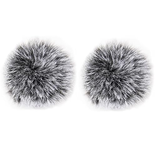 FONDFRAMORY Microphone Windscreen for DJI Mic, Furry Wind Muff Pop Filter Compatible with DJI Wireless Lavalier Mic, Fur Microphone Cover Sound