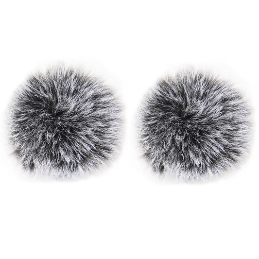 FONDFRAMORY Microphone Windscreen for DJI Mic, Furry Wind Muff Pop Filter Compatible with DJI Wireless Lavalier Mic, Fur Microphone Cover Sound