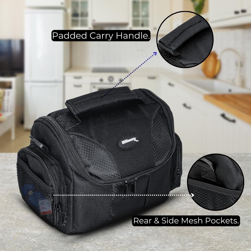 Ultimaxx Medium Carrying Case/Gadget Bag for Sony,Nikon, Canon, Olympus, Pentax, Panasonic, Samsung & Many More SLR Cameras & Camcorders