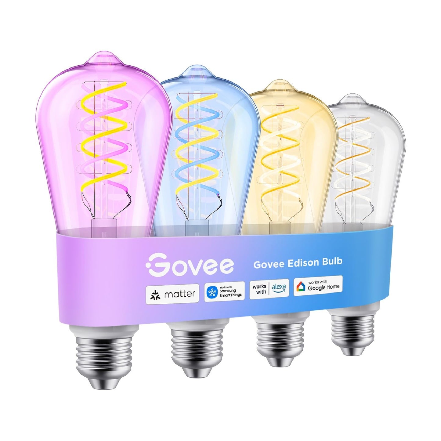Govee Edison Bulbs, ST19(58), Smart Vintage Light Bulbs RGBWW with E26 Base