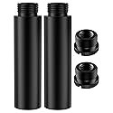InnoGear Mic Stand Extension Tube, 2 Pieces 5/8" Thread Microphone Extension Pipe Mic Extender with 2 Pcs 3/8" to 5/8" Metal Adapter for Desk Mic Boom