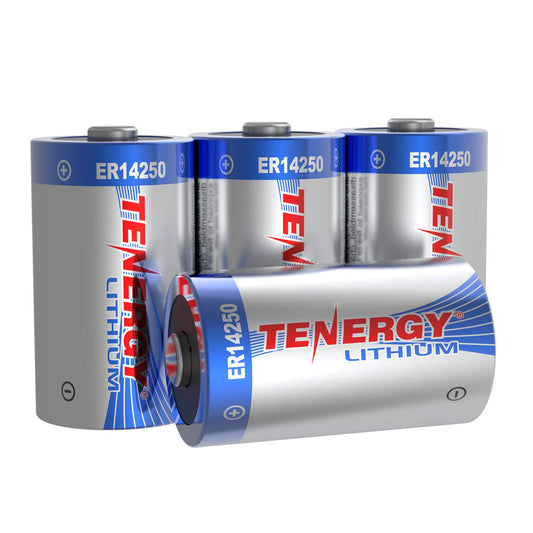 Tenergy 3.6V 1/2 AA Lithium Battery, 1200mAh ER14250 Non-Rechargeable Batteries for Window Sensors, Alarm Systems, Home Security Sensors, Utility…