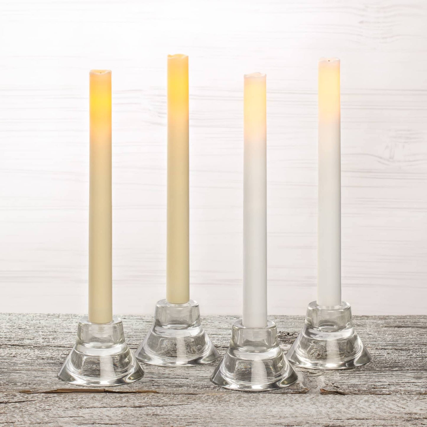 Ashland 9" Cream Flameless LED Taper Candles, 2ct.