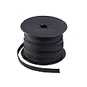 Keco 100ft - 1/4 inch PET Braided Expandable Cable Sleeve - Wire Sleeving for Audio Video and Other Home Device Cable Automotive Wire - Black
