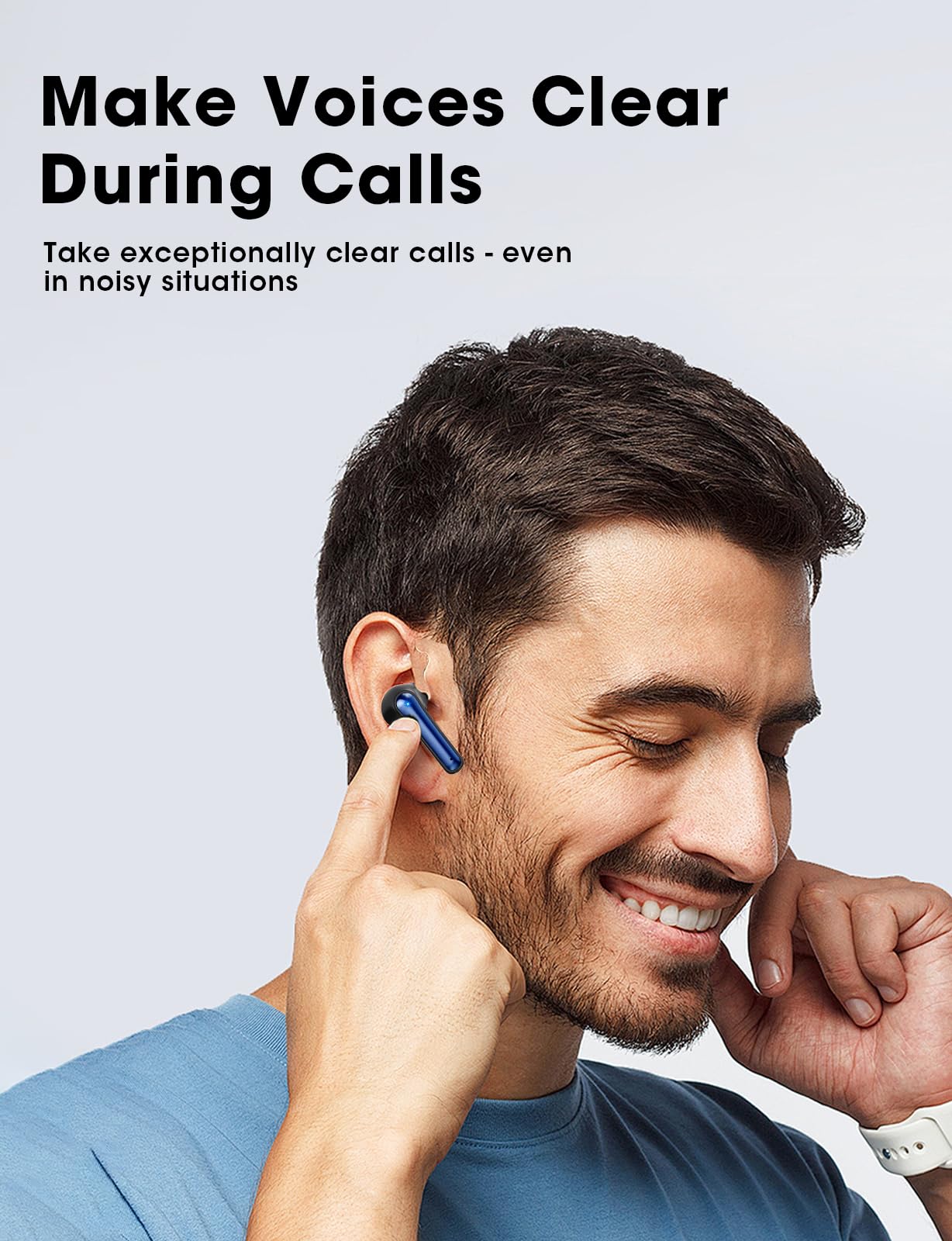 Wireless Earbuds, Hi-Fi Deep Bass Ear Buds, 48H Playtime In-Ear Headphones