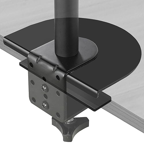 VIVO Steel Reinforcement Bracket Mount Plate for Thin, Glass, and Other Fragile Table Top Surfaces, Compatible with Most Monitor Stand C-Clamp