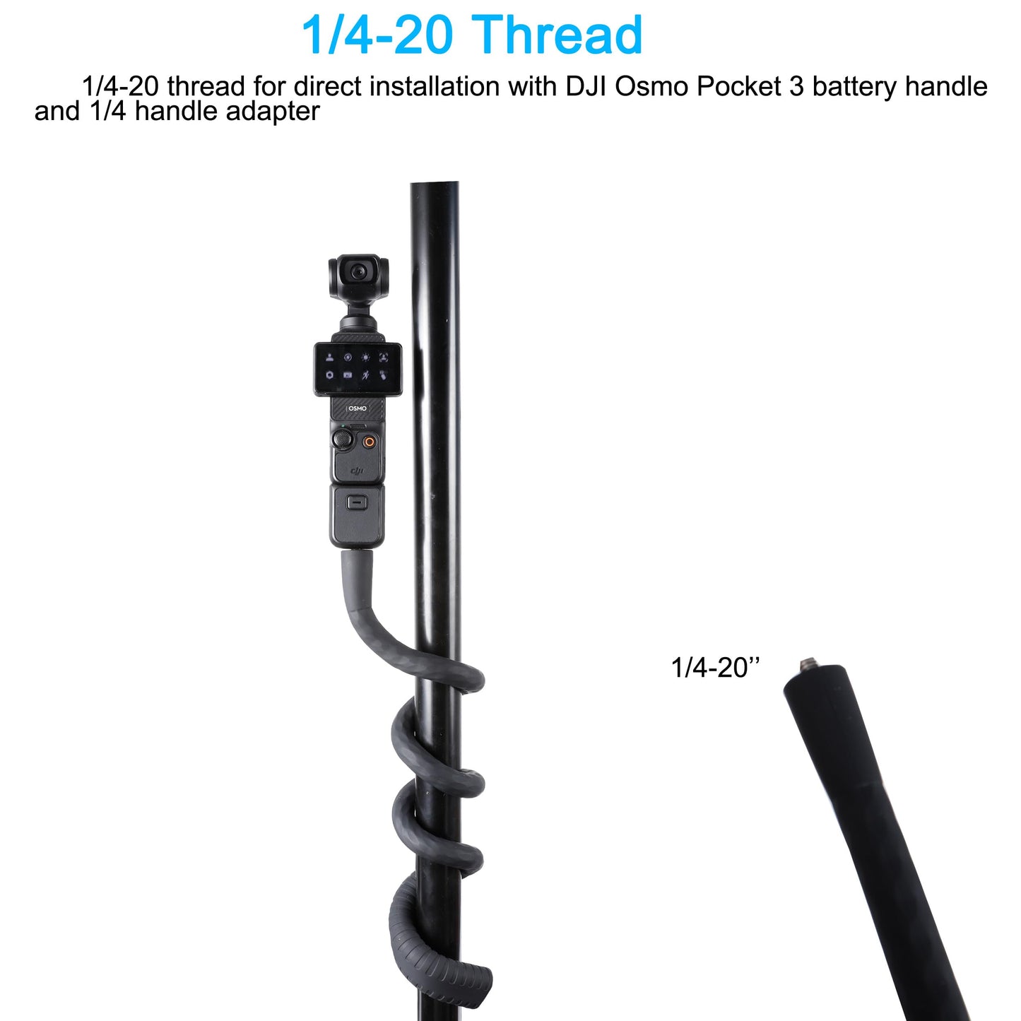 Pellking Flexible Twist Arm Mount Fence Stand for DJI OSMO Pocket 3/GoPro/Insta360/Smartphones | Mount for Fence,Tripod, Selfie Stick & Handlebar