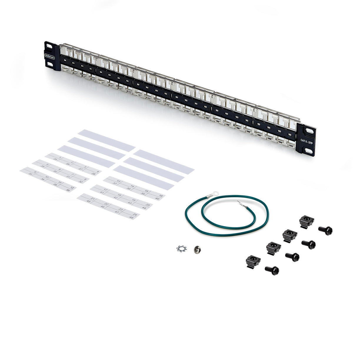 StarTech 48-Port 1U Blank Keystone STP Patch Panel (C6PANELSTP481U)