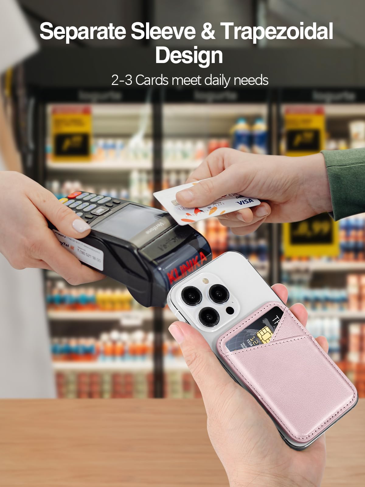 Miroddi for MagSafe Wallet, Strongest Magnetic Card Holder for iPhone 17/16/15/14/13/12 Series, Ultra-Thin Leather Magnetic Phone Wallet with 2 Card