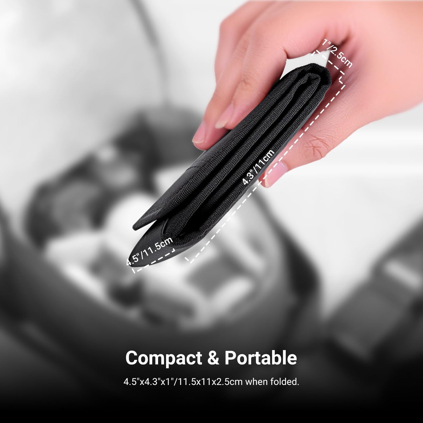 NEEWER 82mm Filter Case, Trifold Foldable Splash Resistant Protective Carry Pouch Storage Bag Accessories, Holds Up to Three 82mm Round Camera Lens