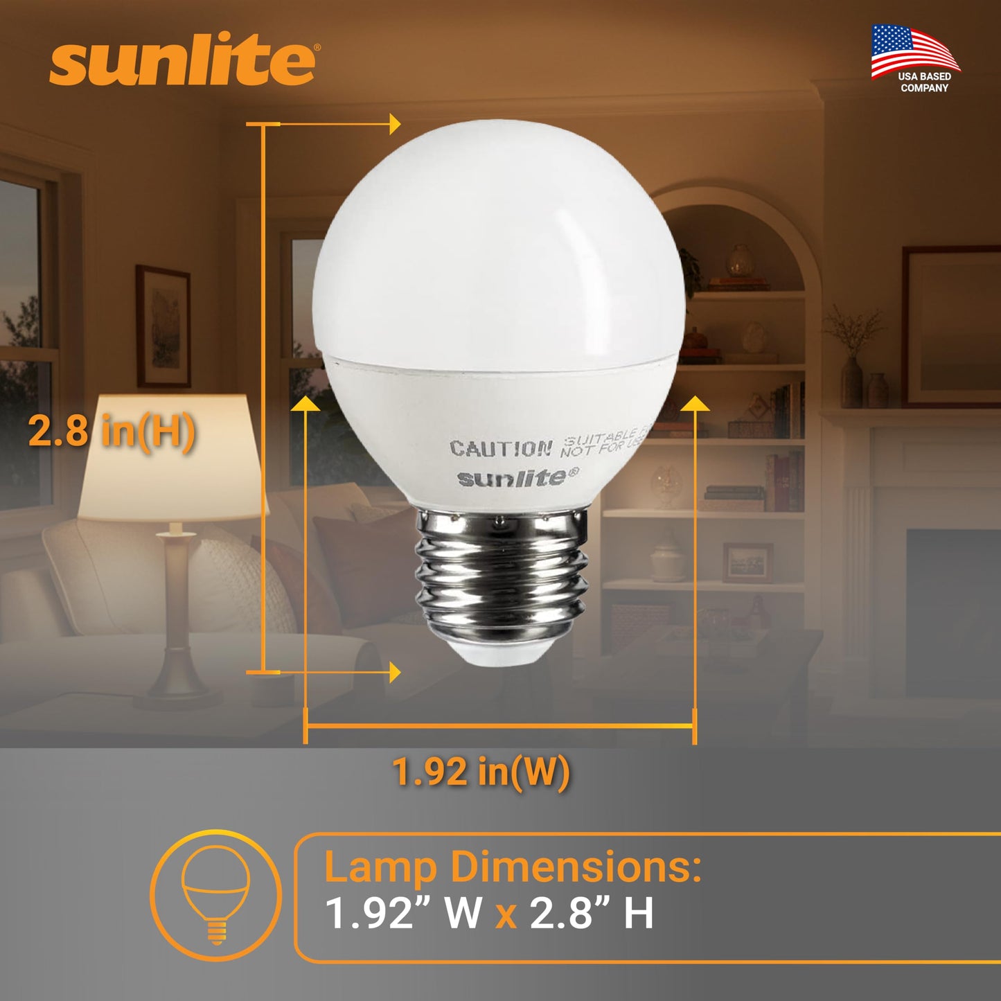 Sunlite G16 LED Dimmable Decorative Globe Vanity Light Bulbs, Frosted, 7W (60W Equiv.), 500 Lumens, Medium E26 Base, Mirror Lights for Bedroom