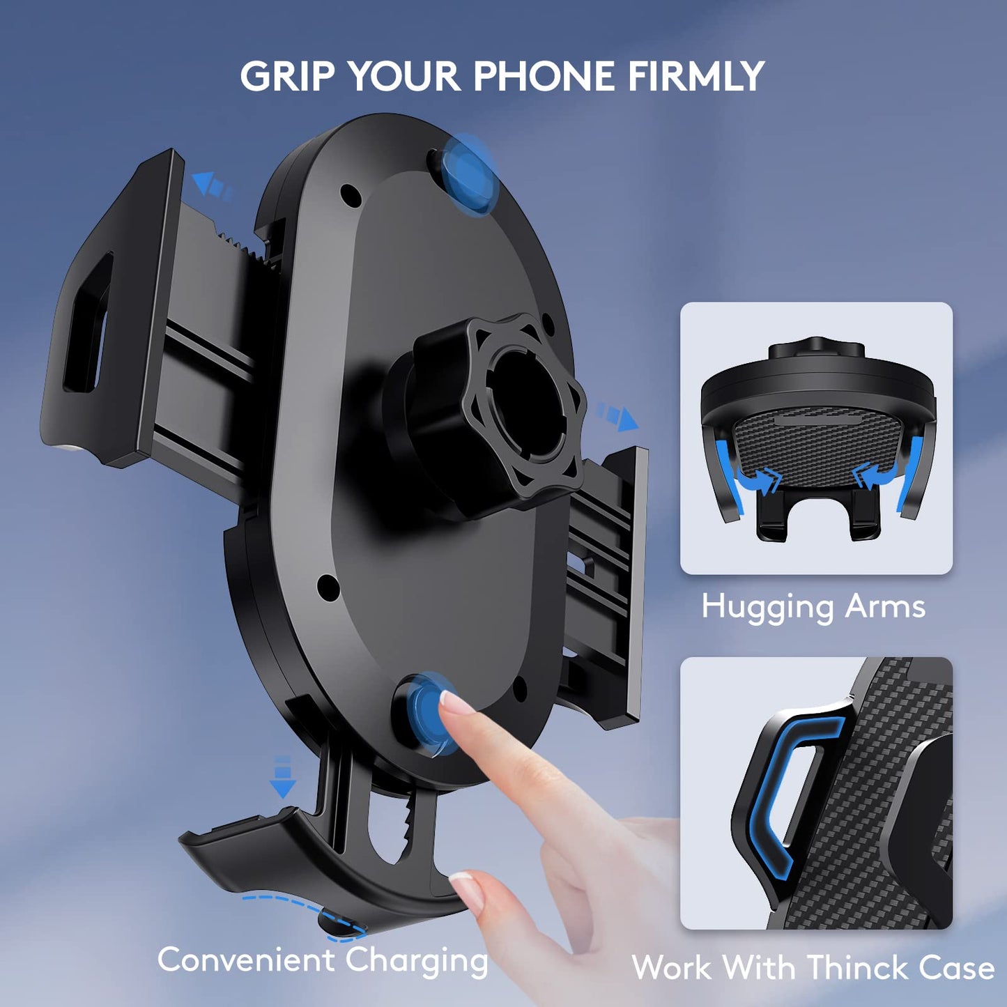 Madeggs Car Phone Holder Mount, [Strong Suction Cup] [Military Grade Durable] for Windshield and Dashboard, Adjustable Long Arm Compatible with iPhone