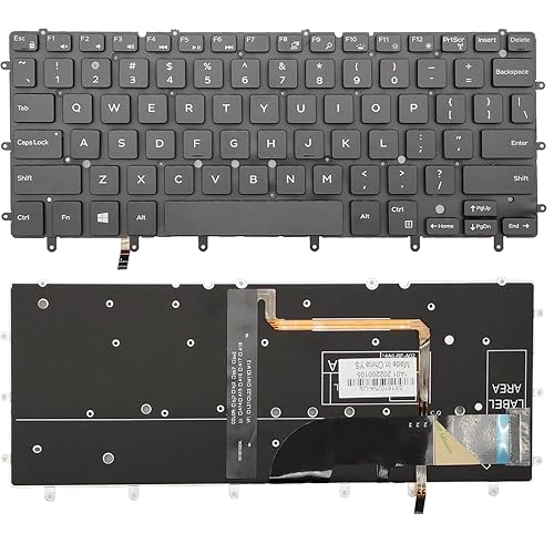 PAEBAI+ Replacement Laptop Keyboard Backlight for DELL XPS 13 9343 9350 9360 P54G, Inspiron 13 7347 7348 7352 7353 7359 P57G, Inspiron 15 7547 7548