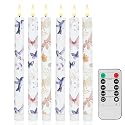 MAITREYA Flameless Taper Candles Dragonfly Butterfly Hummingbird Decor Candle Battery Operated Led Candlesticks for Wedding Party Home Table