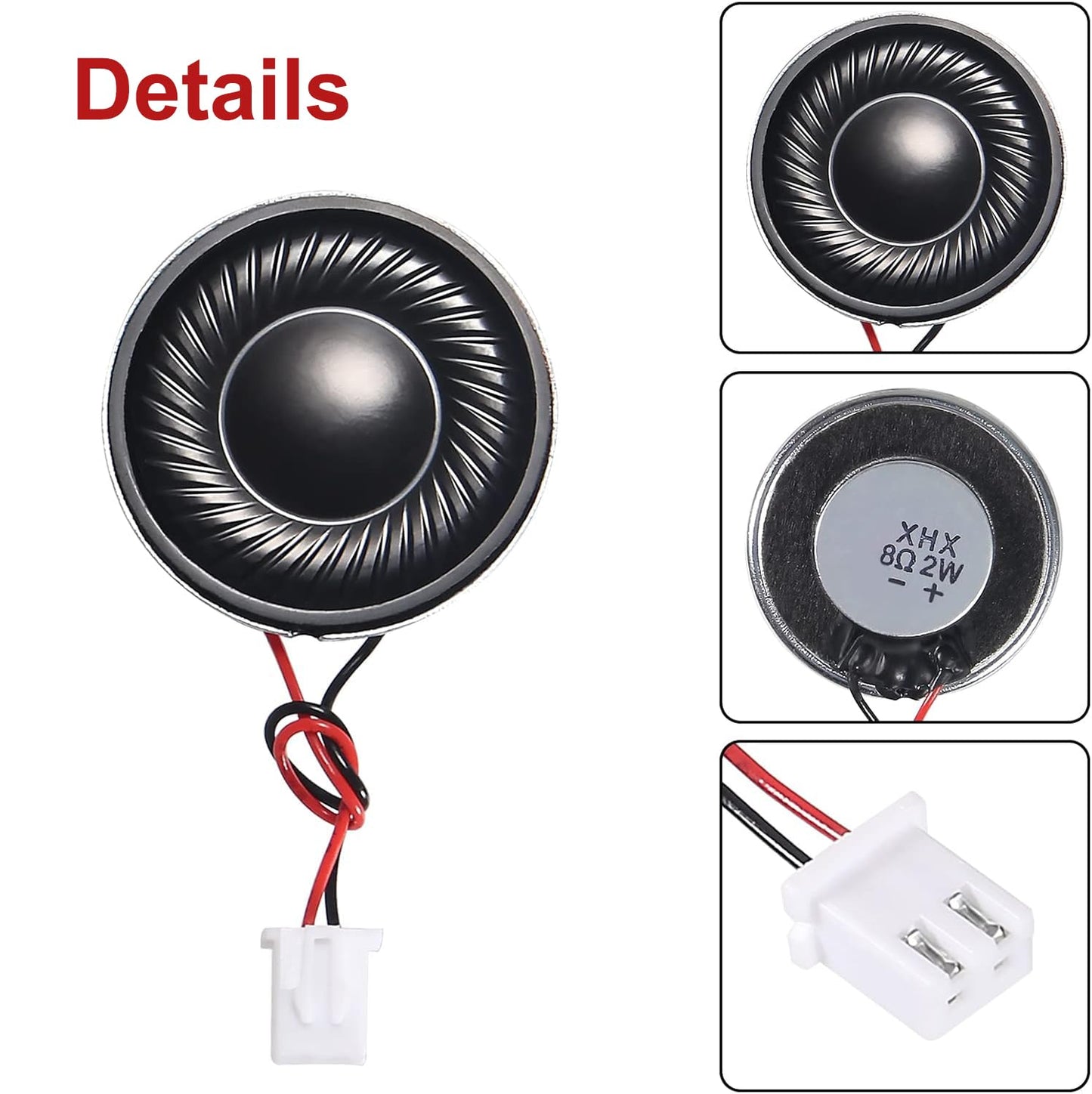 8Pcs 2W 8 Ohm Small Speakers Metal Shell Round Internal Magnet Loud Speaker Micro Internal for DVD, EVD, Mini Multimedia Loudspeaker