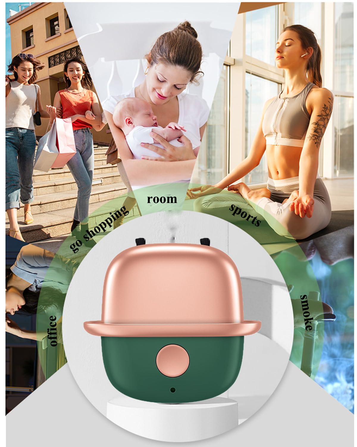 HAIEGACR Model X Rechargeable Personal Air Purifier, Portable Air Negative Ion Generator, Proven Performance, 15000 Million Ions