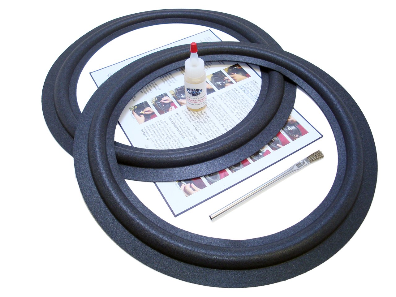 Realistic Mach II, III Speaker Foam Surround Edge Repair Kit - 2 Speaker Kit - Compatible with Radio Shack Realistic Mach 2, Mach 3, 40-3032, 403032