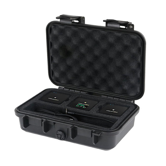 Liyirui Microphone Case, Wireless Lavalier Microphone Storage Case with Foam,Portable Case for Wireless GO II Dual Channel Compact Digital Wireless