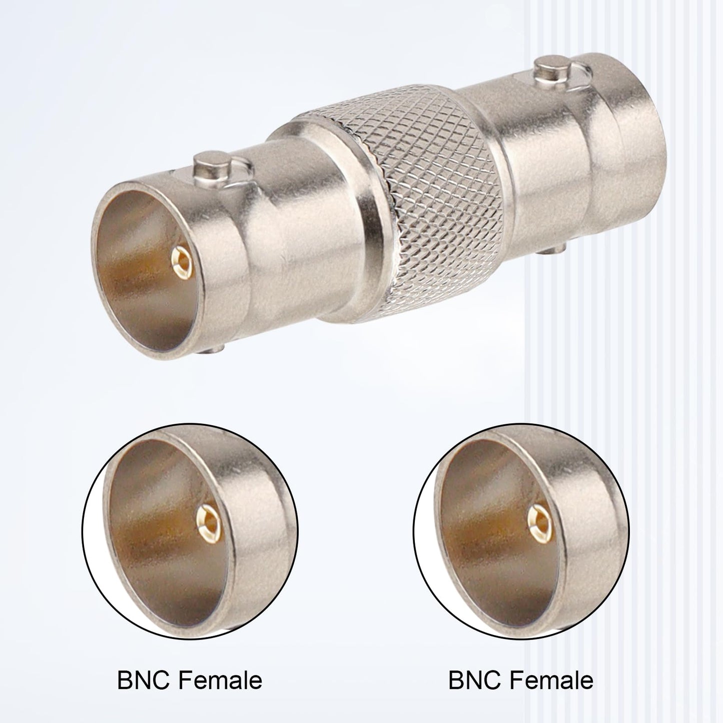 MOOKEERF 5PCS SDI Connector BNC Adapter 75 Ohm BNC Female to Female Barrel Connector for HD-SDI/3G-SDI/4K/8K SDI Video Camera Cable