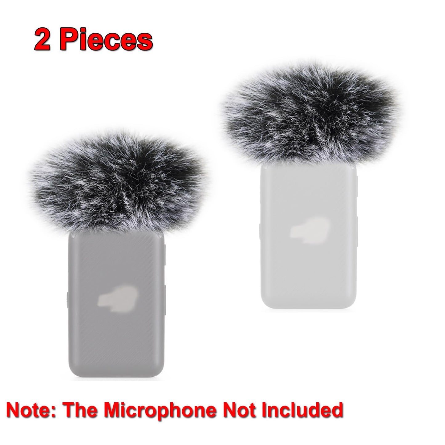FONDFRAMORY Microphone Windscreen for DJI Mic, Furry Wind Muff Pop Filter Compatible with DJI Wireless Lavalier Mic, Fur Microphone Cover Sound
