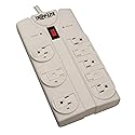 Tripp Lite 8 Outlet Surge Protector Power Strip, Extra Long Cord 25ft, Right-Angle Plug, Lifetime Limited Warranty & Dollar 75K Insurance (TLP825)