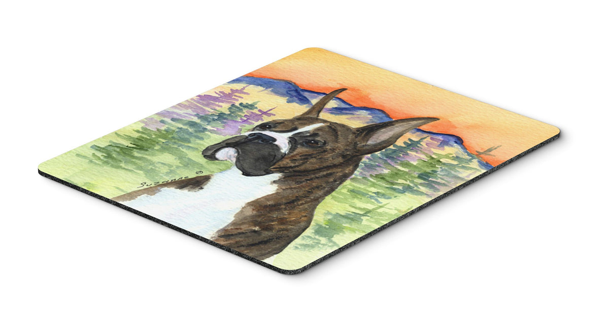 Caroline's Treasures SS8199MP Boxer Mouse Pad, Hot Pad or Trivet for Home Office Gaming Working Computers Laptop Mouse Mat,Washable Large Mousepad