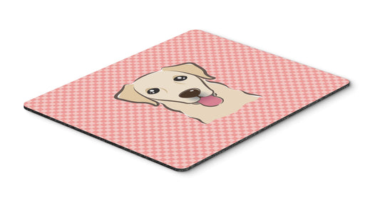 Caroline's Treasures BB1252MP Checkerboard Pink Golden Retriever Mouse Pad, Hot Pad or Trivet for Home Office Gaming Working Computers Laptop Mouse
