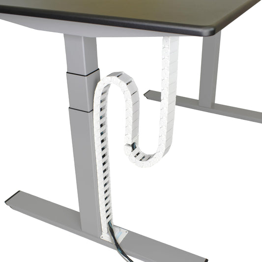 Quality Clever PivyCord-Vez Flex Chain Raceway Cable Management Solution for Sit-Stand Variable Height Desks, Flexible Cable Raceway to Hide, Organize