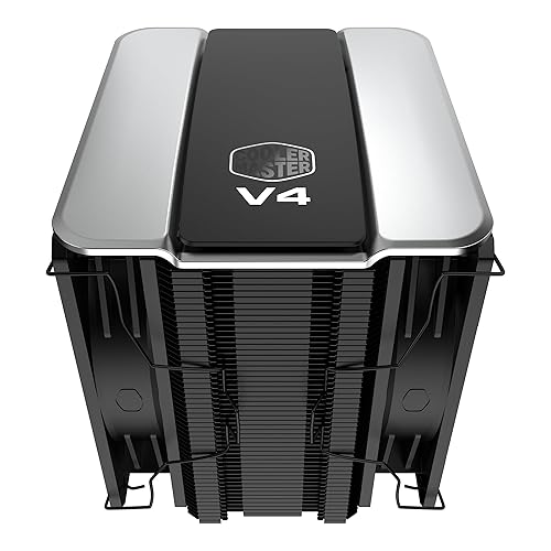 Cooler Master V4 Alpha 3DHP CPU Air Cooler - Patented 3D Heat Pipe Technology, Dual 120mm PWM High Airflow Fans, Quiet Cooling & Easy Installation