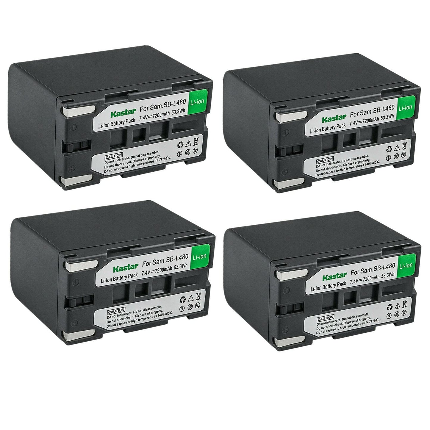 Kastar 4-Pack Battery Replacement for Samsung SB-L160 SBL160, SB-L320 SBL320, SB-L480 SBL480, SB-L110A SBL110A Battery, Samsung VP-W87 VP-W87D VP-W90