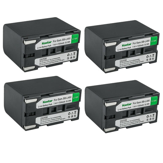 Kastar 4-Pack Battery Replacement for Samsung SB-L160 SBL160, SB-L320 SBL320, SB-L480 SBL480, SB-L110A SBL110A Battery, Samsung VP-W87 VP-W87D VP-W90