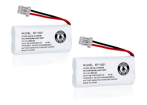 JustGreatDealz Battery BT-1021 BT1021 BBTG0798001 for Uniden Cordless Handset Telephones (2-Pack)