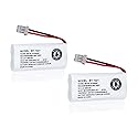 JustGreatDealz Battery BT-1021 BT1021 BBTG0798001 for Uniden Cordless Handset Telephones (2-Pack)