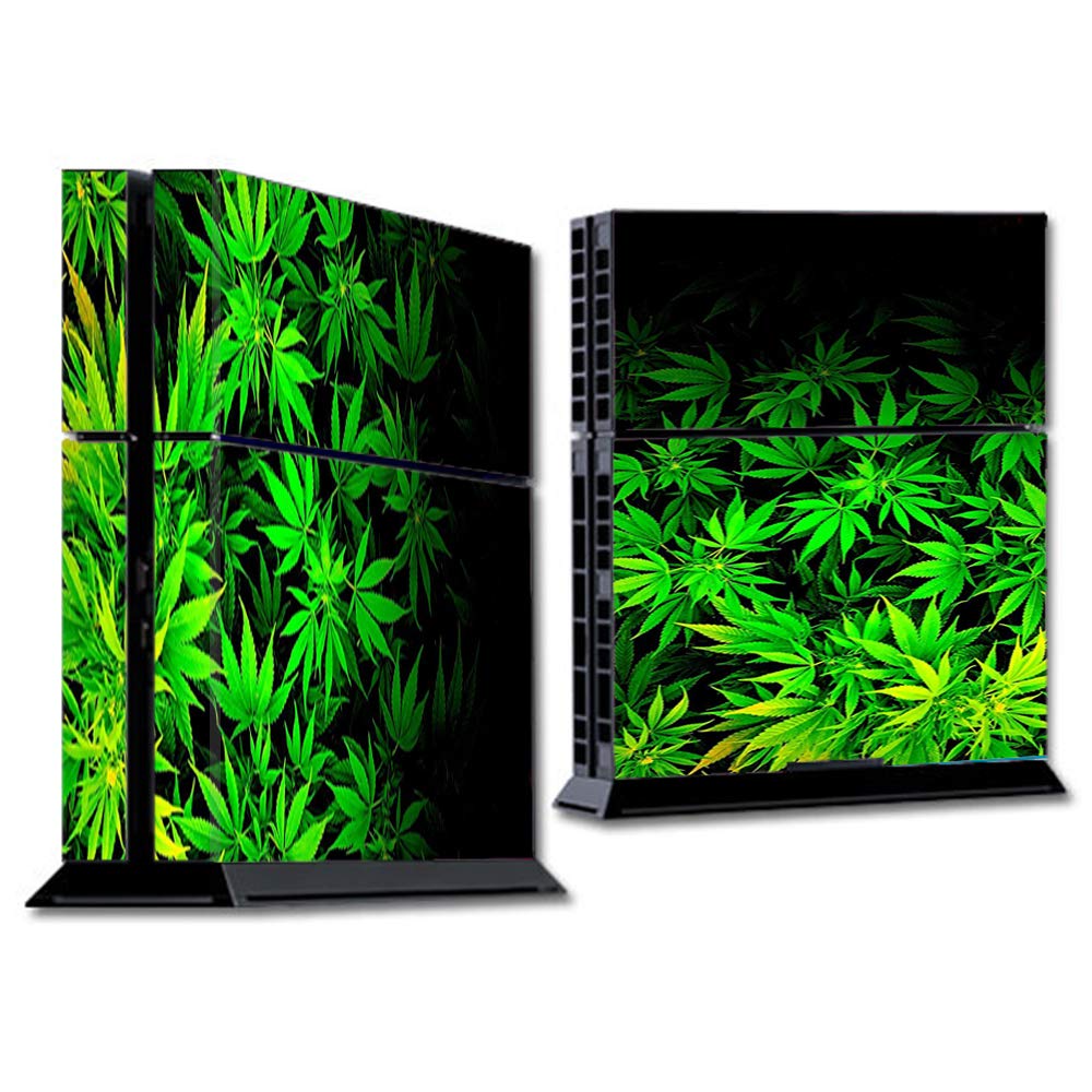 IT'S A SKIN Skins Wrap compatible with PS4 Sony Playstion Console - Protective Decal Overlay stickers skins cover - weed green bud marijuana leaves