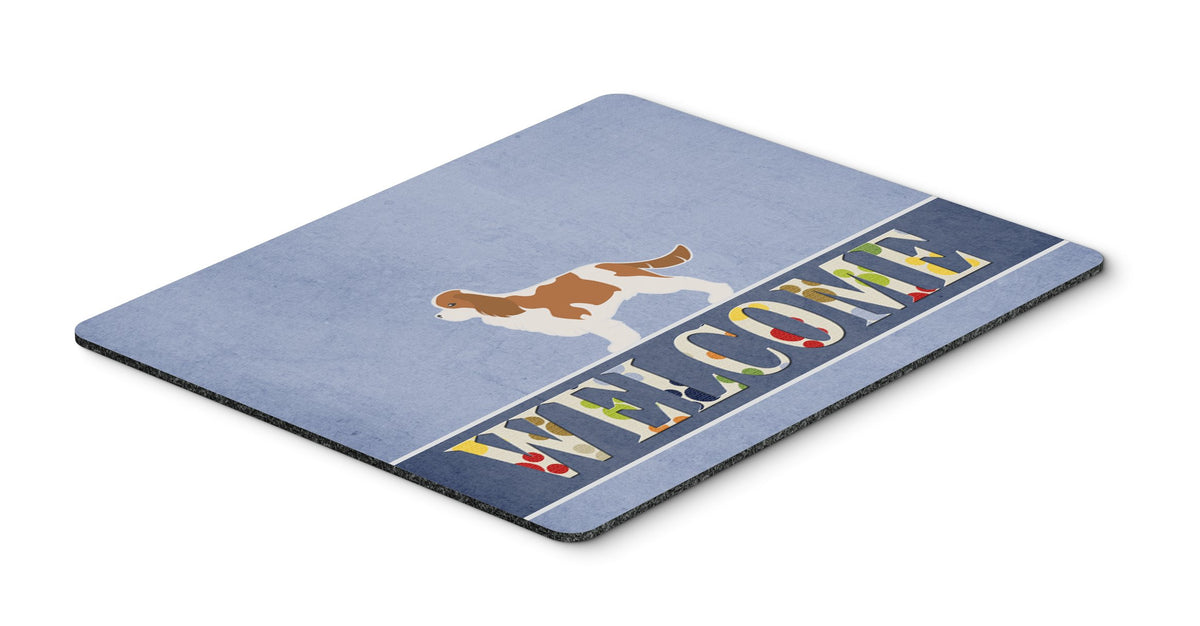 Caroline's Treasures BB5553MP Cavalier King Charles Spaniel Welcome Mouse Pad, Hot Pad or Trivet for Home Office Gaming Working Computers Laptop Mouse