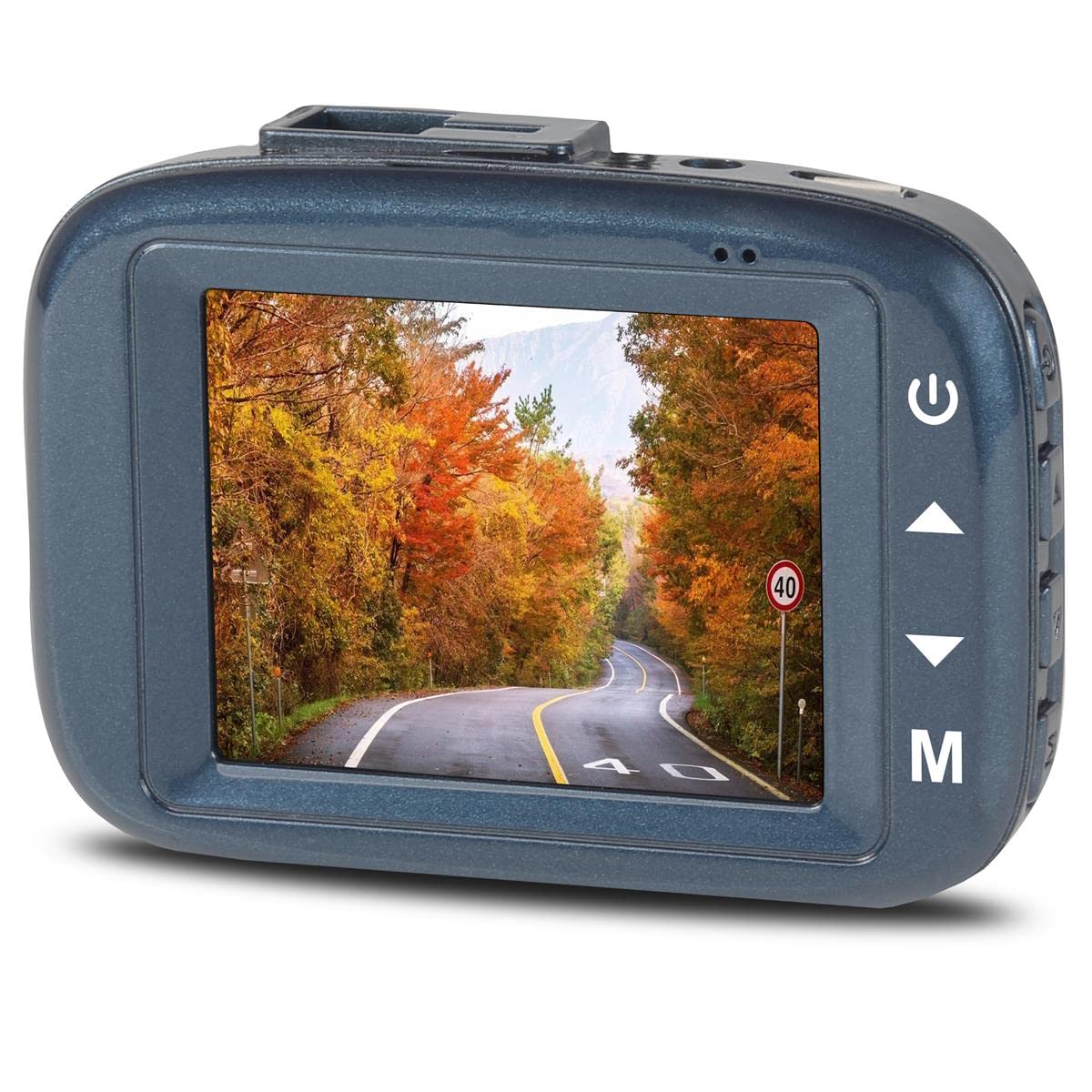 Minolta MNCD250 Car Dash Cam, Full HD 1080P, 120° Lens, 12MP (Blue)