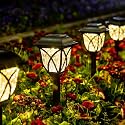 GIGALUMI 6 Pack Solar Lights Outdoor Waterproof, LED Solar Garden Lights, Outdoor Decorations, Garden Decor for Yard, Patio, Landscape, Planter