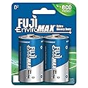 Fuji Batteries Enviromax D Extra Heavy-Duty Batteries, 2 Pack