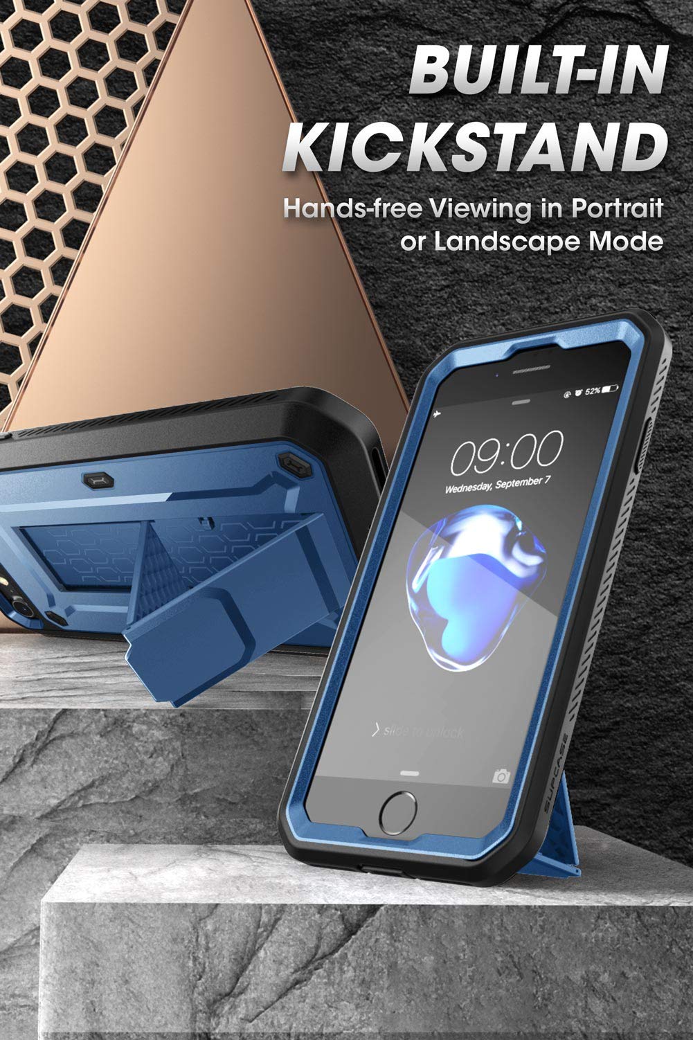 SUPCASE for iPhone SE 3rd Generation / iPhone SE 2nd Generation / iPhone 7/ iPhone 8 Case (Unicorn Beetle Pro), with Screen Protector & Stand