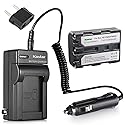 Kastar Battery and Charger Replacement for Sony NP-FM50 NP-FM55H TRV328 TRV740 TRV96K DCR-DVD100 TRV50 TRV530 TRV6 TRV740 TRV828 TRV830 TRV840 TRV940