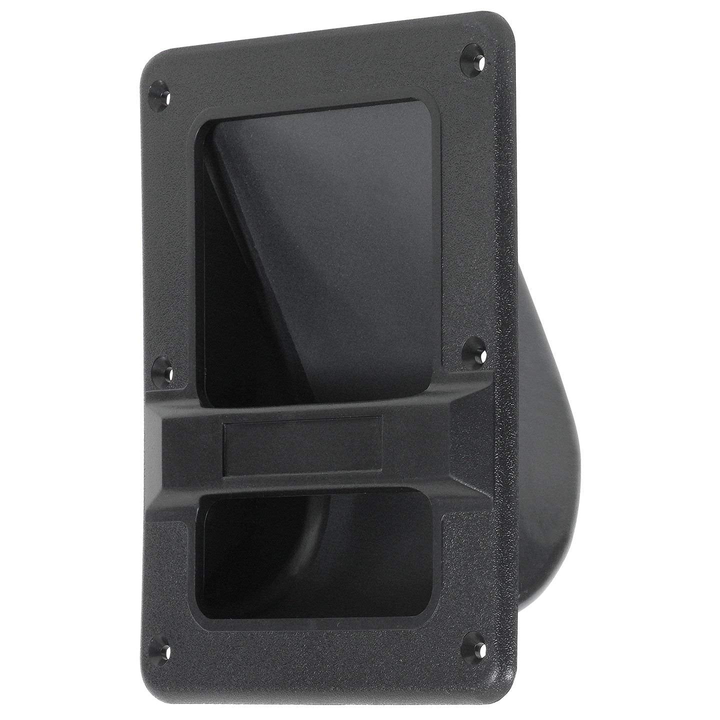 MIYAKO Speaker Cabinet Plastic Bar Handles Black Recessed Heavy Duty 8.3" X 6.5" (1 Pair - 2 pcs)