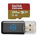 SanDisk 256GB Extreme MicroSDXC Memory Card Works with Motorola Phone Moto G 2022, Moto G Stylus 5G 2022, Moto G52 (SDSQXA1-256G-GN6MN) Bundle with 1