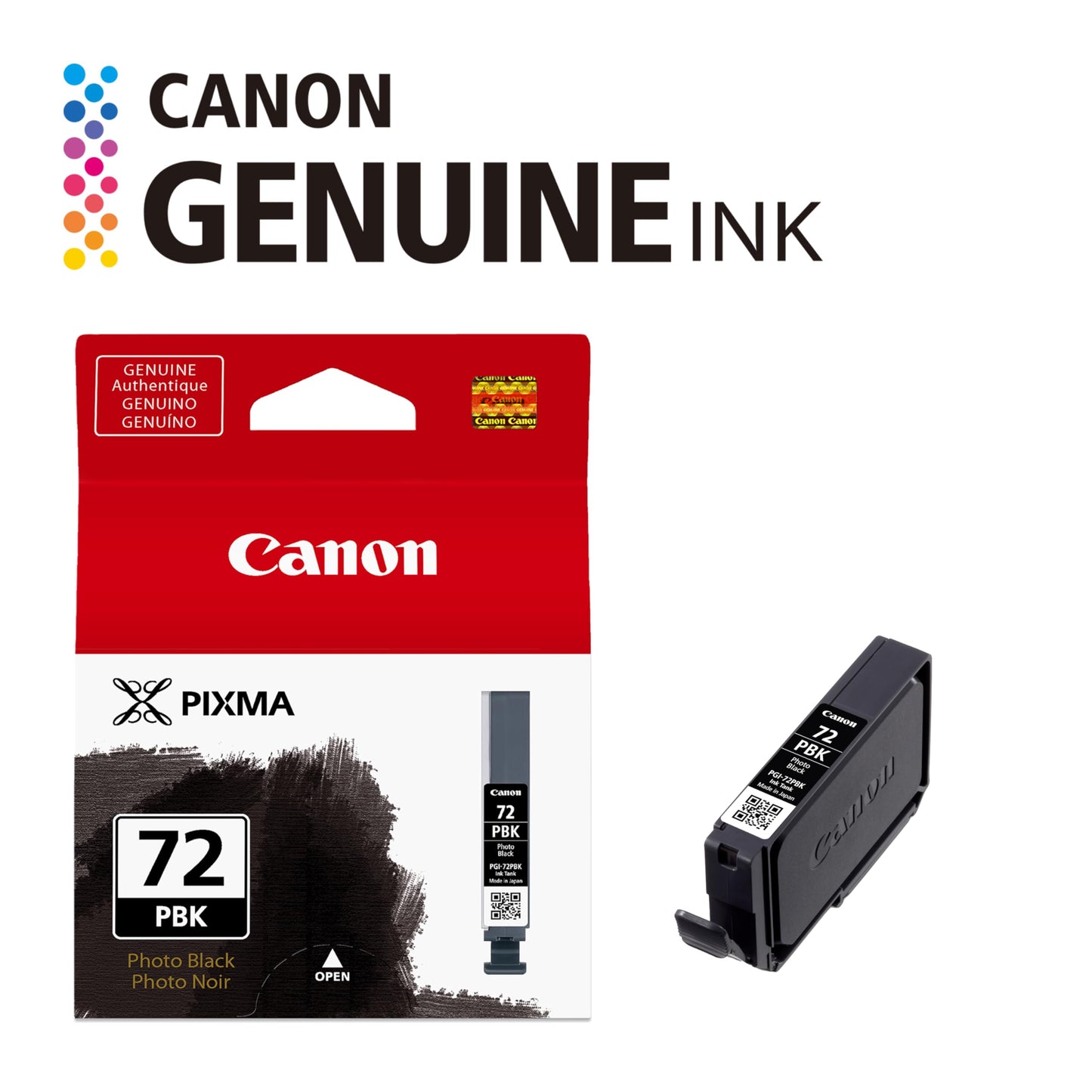 Canon PGI-72 Genuine Photo Black Ink Tank, Compatible with PIXMA PRO-10 Printers