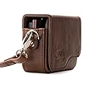 Megagear MG1222 Canon PowerShot G9 X Mark II, G9 X Leather Camera Case with Strap, Dark Brown