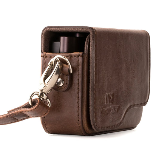 Megagear MG1222 Canon PowerShot G9 X Mark II, G9 X Leather Camera Case with Strap, Dark Brown