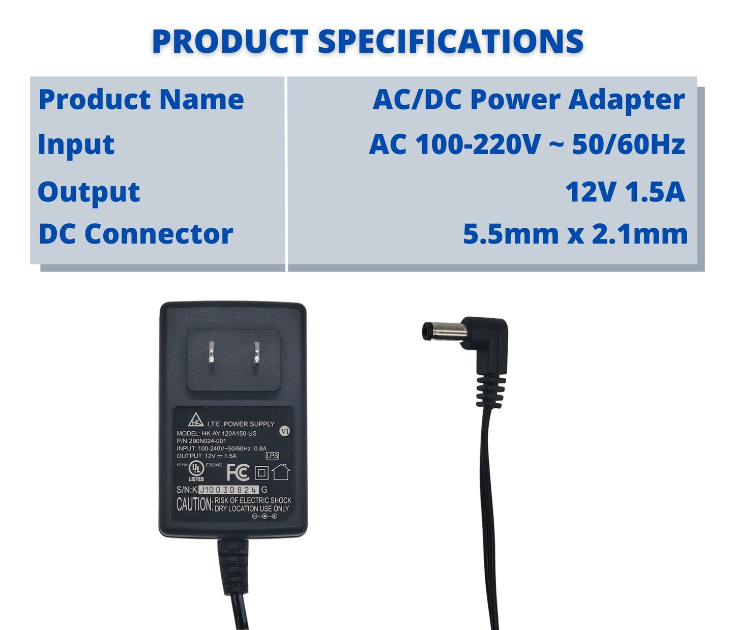 APD Ac Adapter Asian Power Devices 12v Dc Supply Cord Charger 2 Ampere Amp 600 Ma
