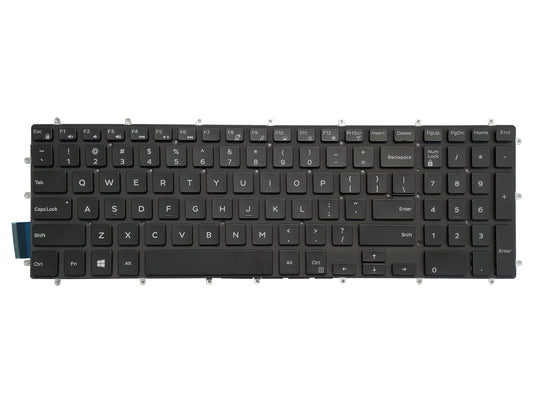 Laptop Replacement Keyboard Compatible for Dell P66F P66F001 P72F P72F002 P75F P75F001 P75F002 P75F003 P75F006 US Layout Backlit (White Font)